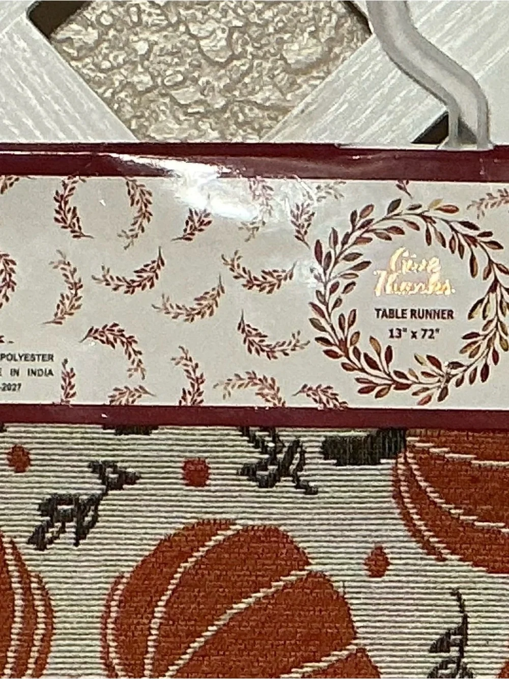 Fall Orange & Green Pumpkin Table Runner